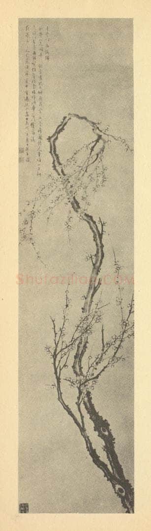 清 顾莼《梅花》国画作品