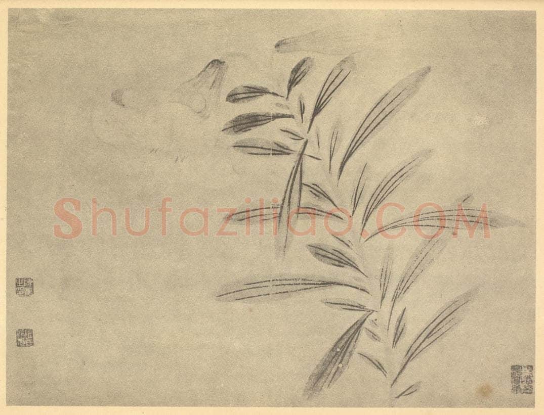 明 陈淳《百合》国画作品
