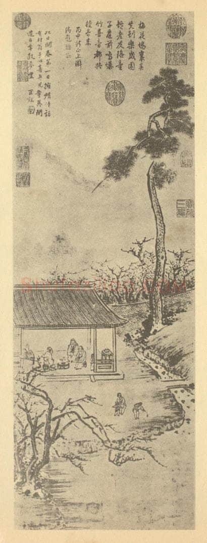 明 顾正谊《山水轴》国画作品