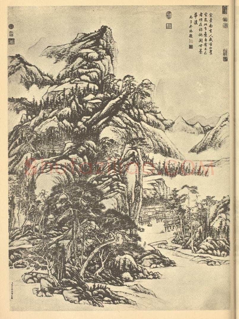 清 张宗苍《山水轴（二）》国画作品