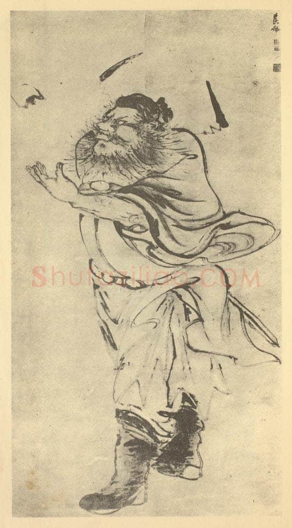 清 高其佩《钟馗迎福图》国画作品