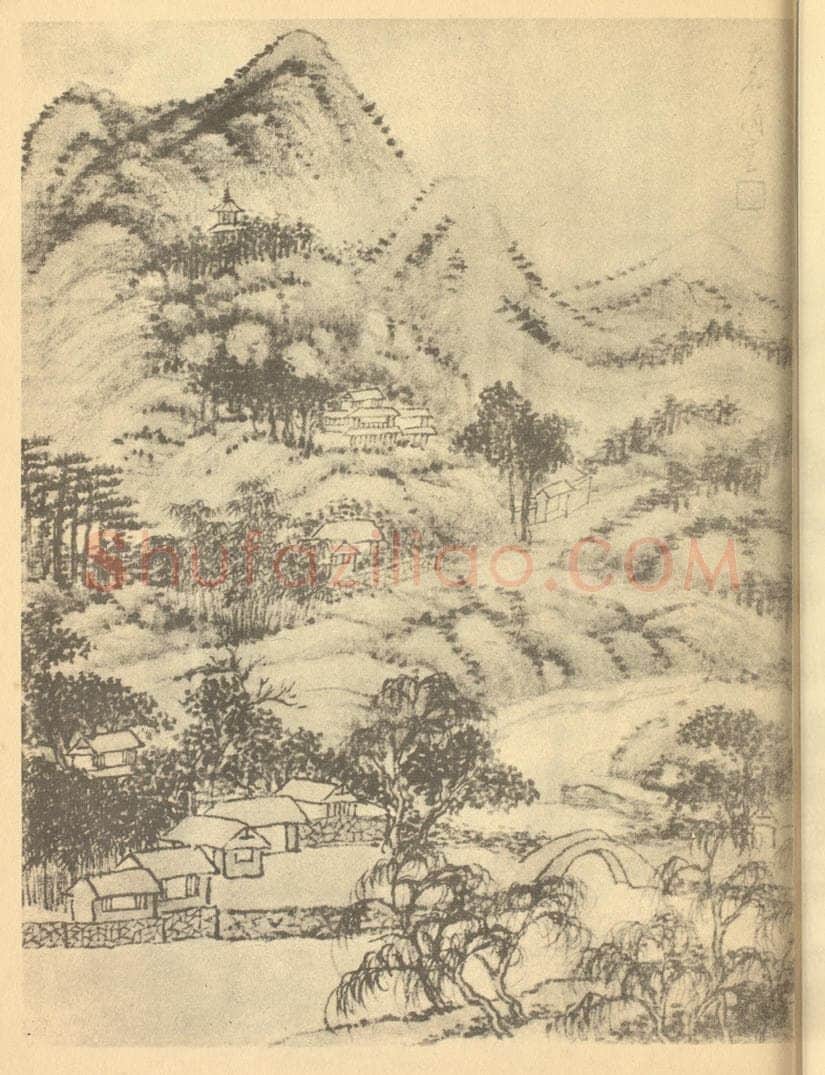 清 秦祖永《山水》国画作品