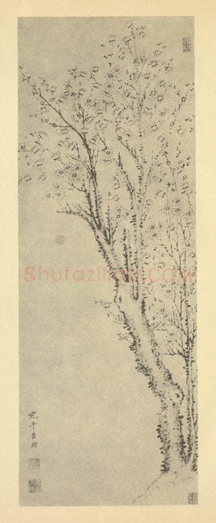 清 李礼《梅花》国画作品
