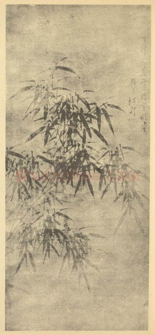清 诸升《竹》国画作品