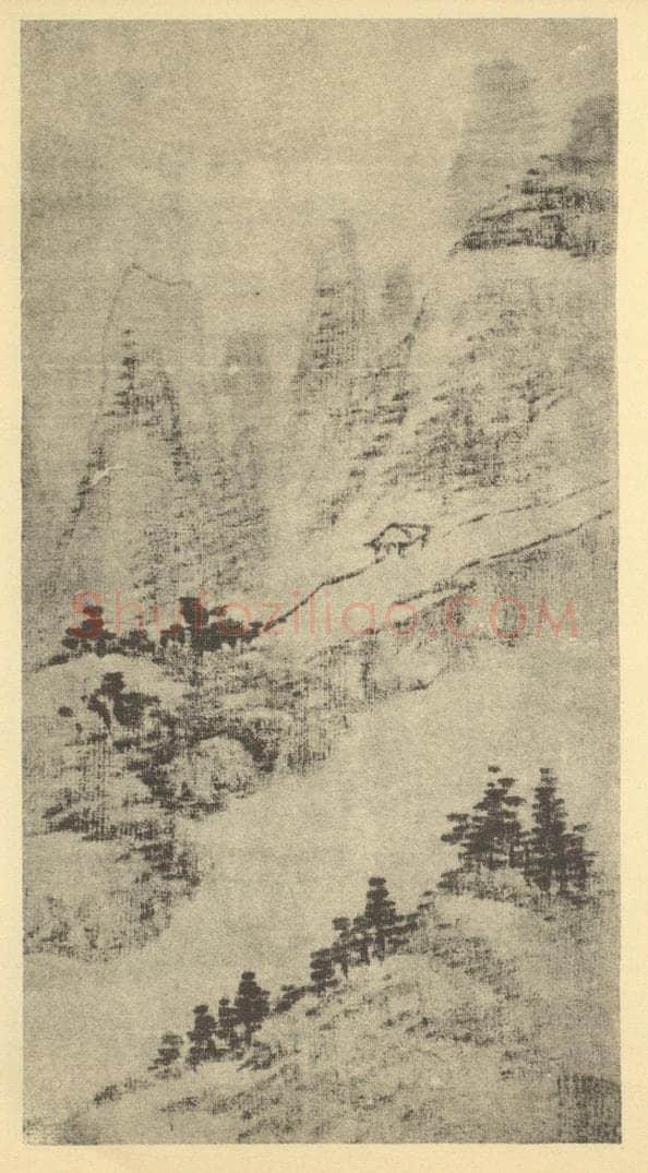 清 戴本孝《山水图(九)》国画作品