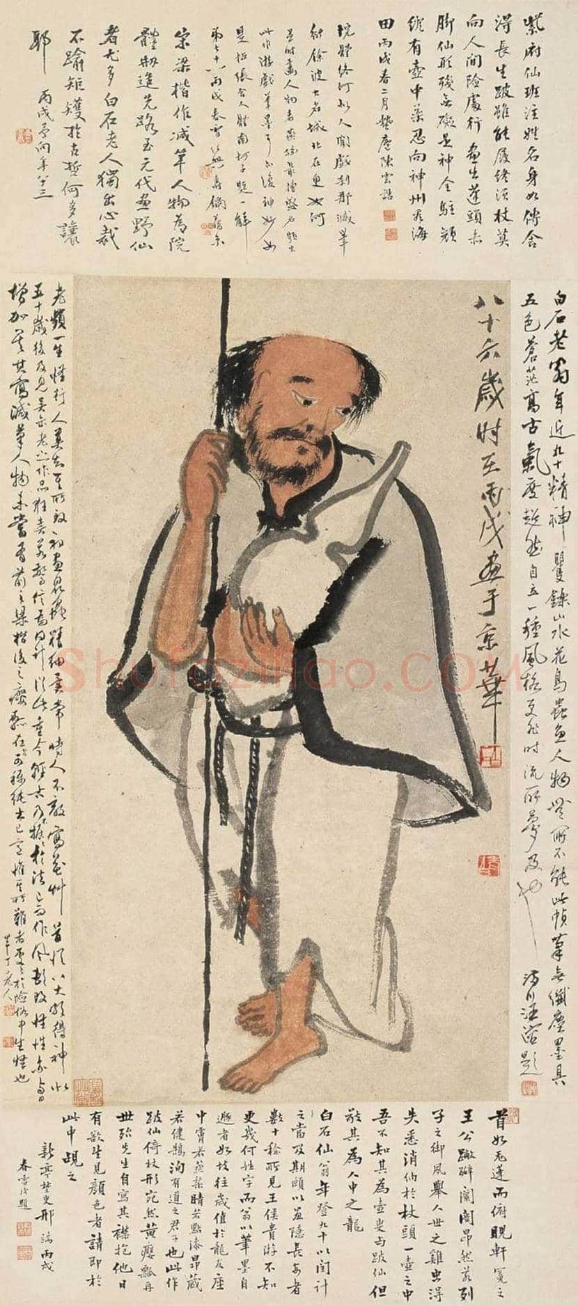 齐白石笔下的铁拐李欣赏 | 书画文摘