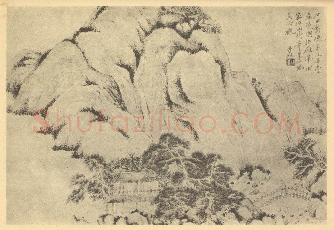 清 钱杜《山水图（六）》国画作品