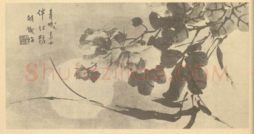 清 胡璋《芙蓉图》国画作品