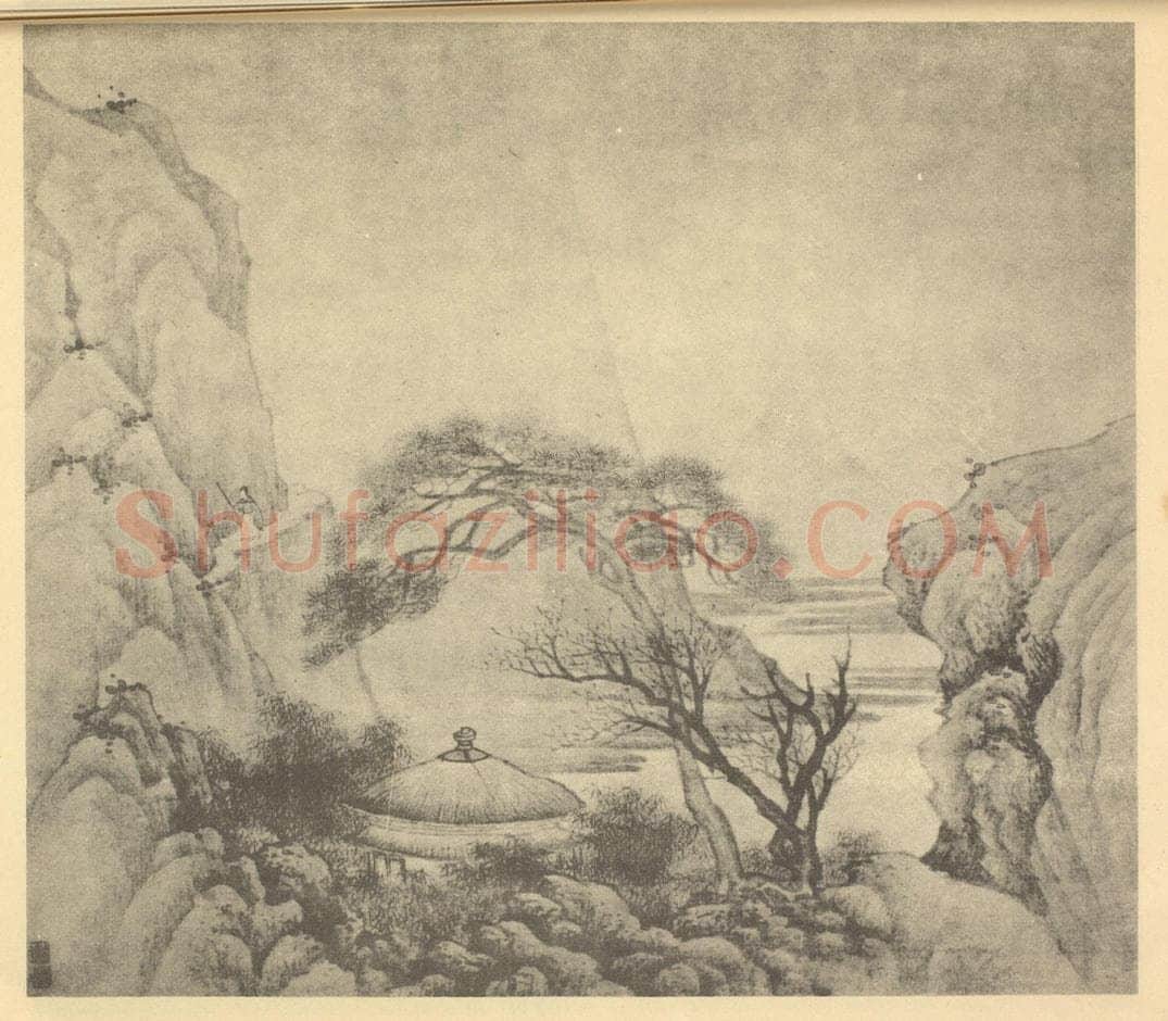 清 樊沂《山水图（一）》国画作品