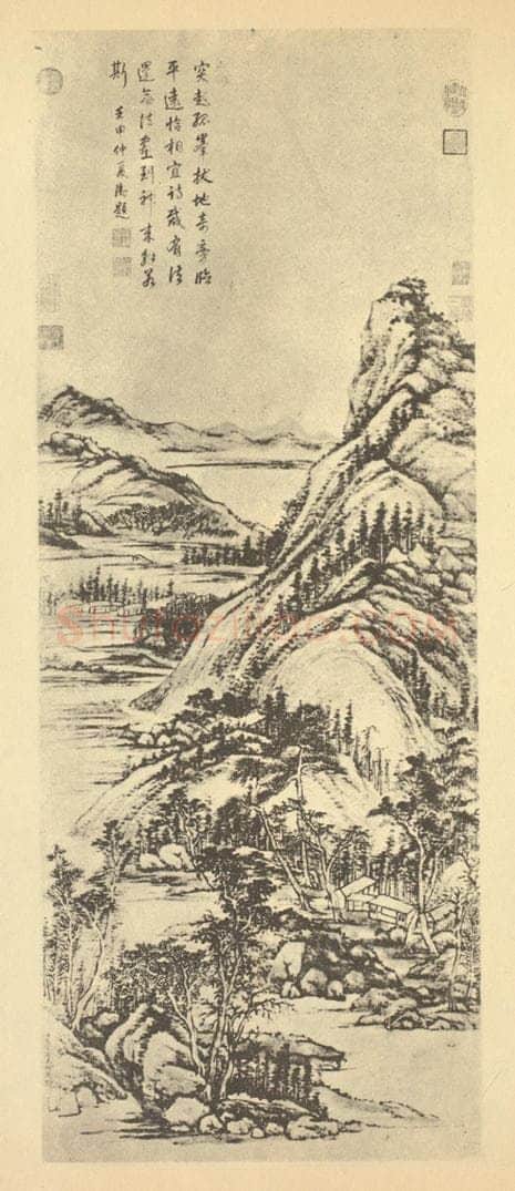 清 张宗苍《山水轴（十）》国画作品