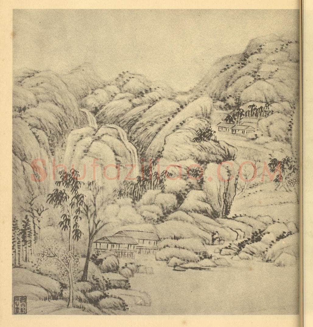 清 吴大澄《山水图（十四）》国画作品