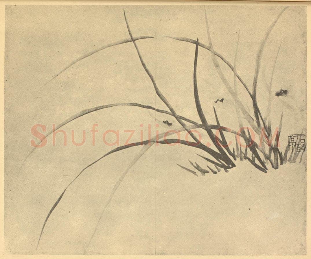 清 张燕昌《兰》国画作品