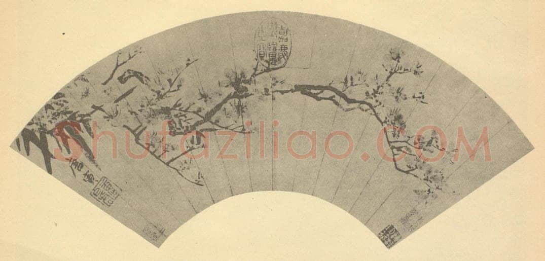 明 唐寅《梅竹》国画作品