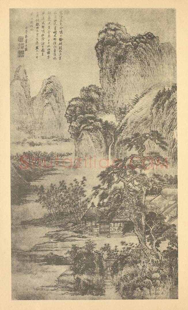 清 王翚《山水轴（六）》国画作品