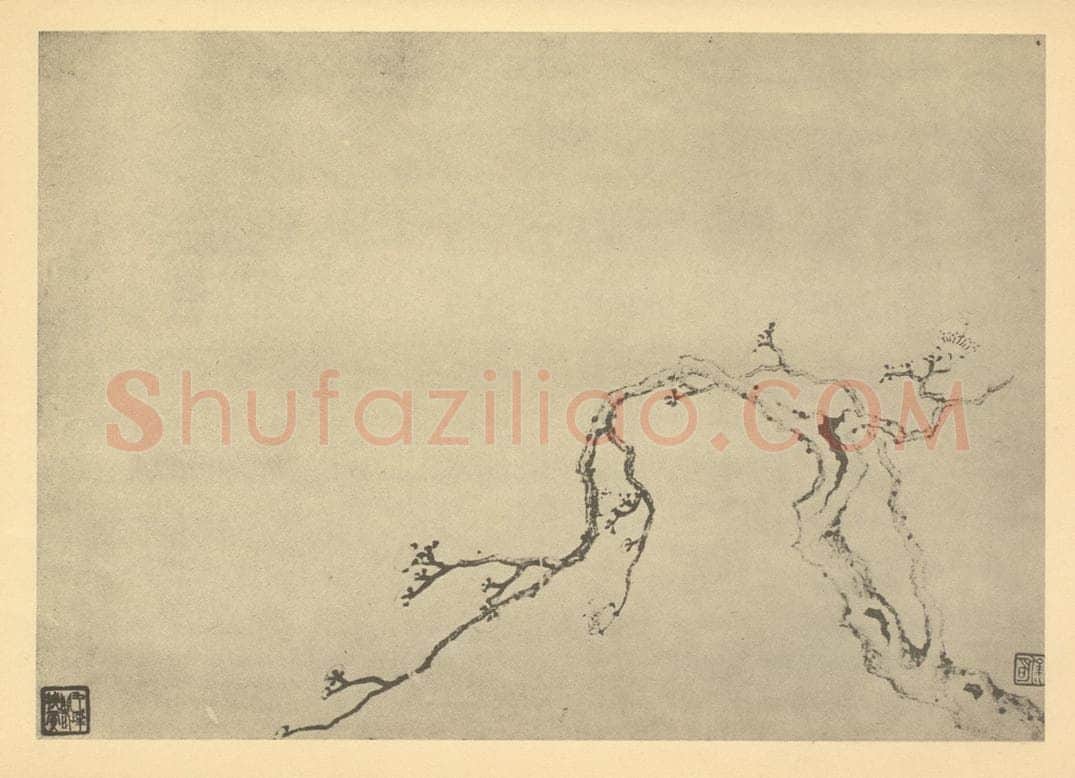清 金俊明《梅花（九）》国画作品