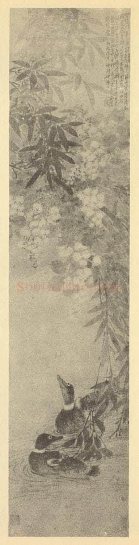 清 任熊《花鸟》国画作品