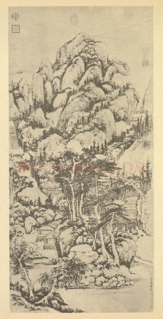清 董邦达《山水轴（十）》国画作品