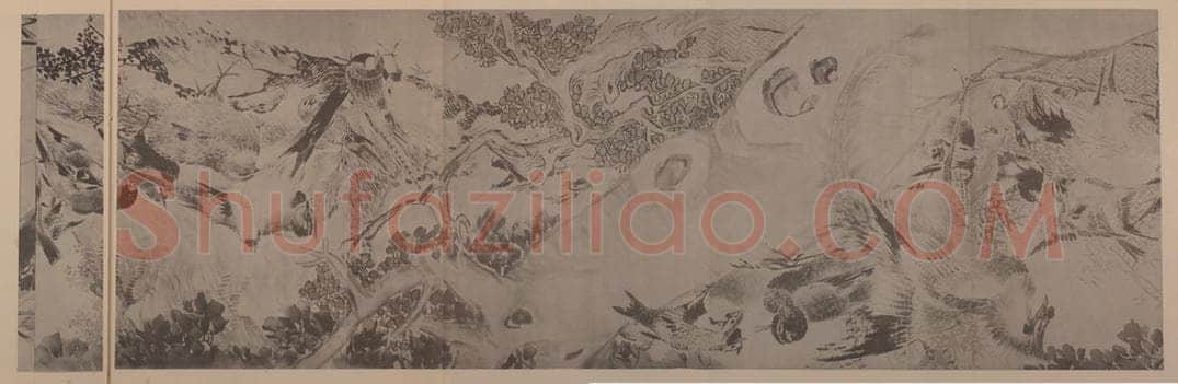 清 沙馥《百鸟图卷（二）》国画作品