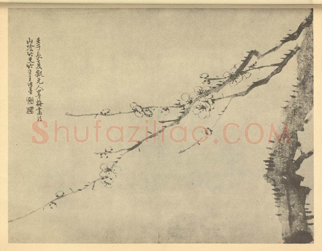 清 王德普《梅花（八）》国画作品