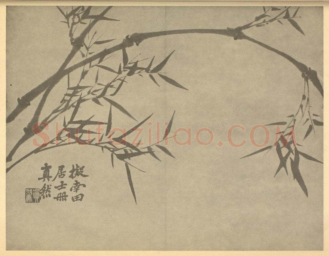 清 释真然《竹》国画作品