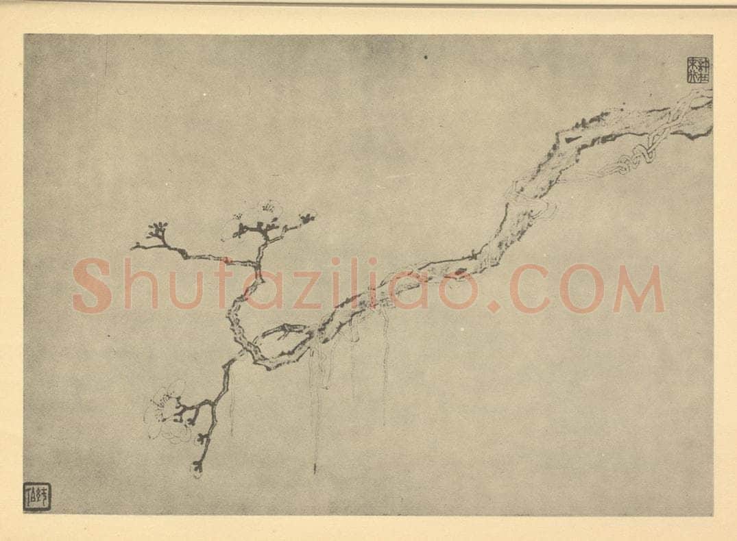 清 金俊明《梅花（三）》国画作品