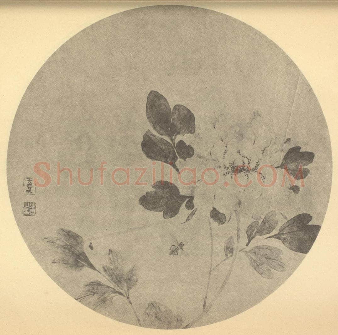 清 陈书《牡丹》国画作品