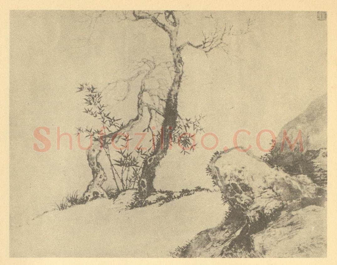 清 蔡嘉《山水图（三）》国画作品