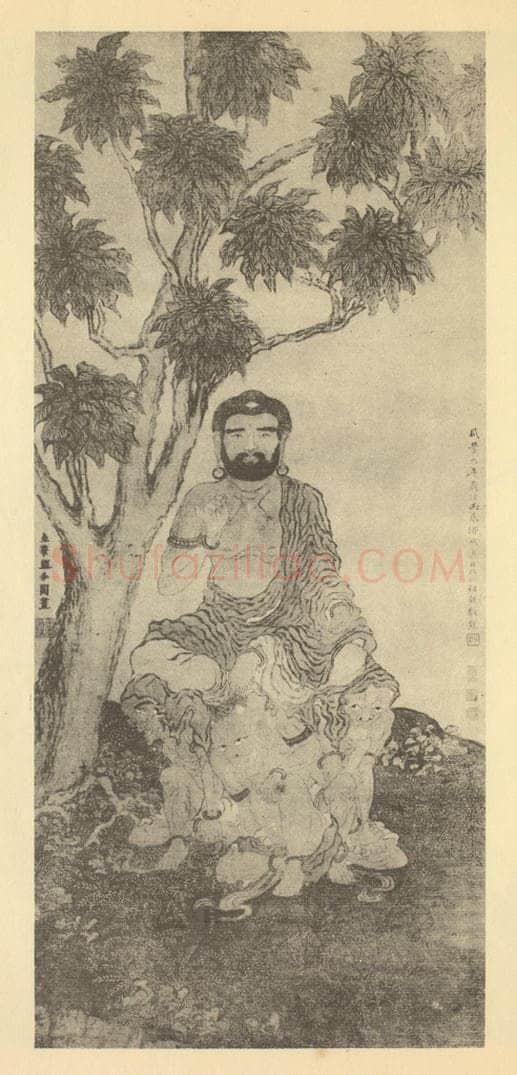清 金农《画佛像》国画作品