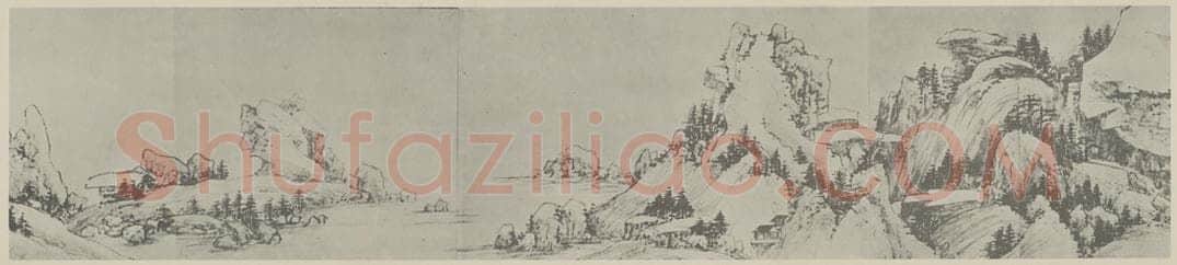 清 程正揆《江山卧游图卷(二)》国画作品