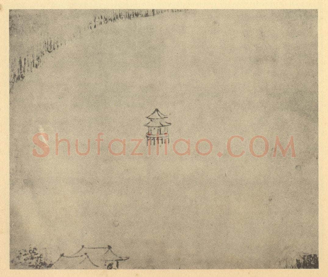 明 胡玉昆《山水图（十六）》国画作品