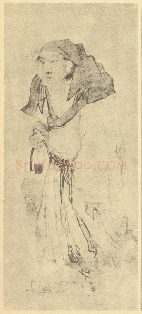 宋 宋人《画仙人》国画作品