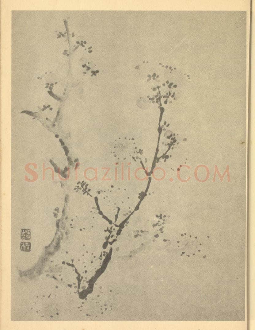 清 叶欣《梅花》国画作品
