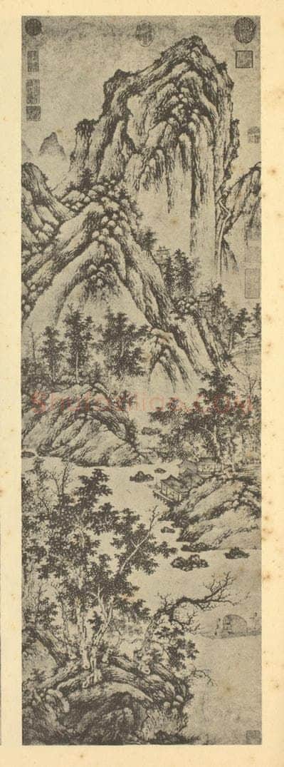 元 盛懋《山水轴（二）》国画作品