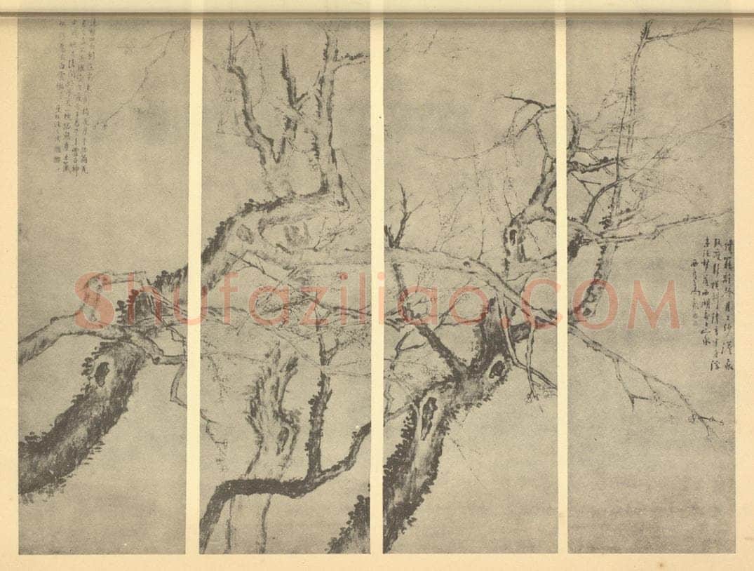 清 高翔《梅花》国画作品