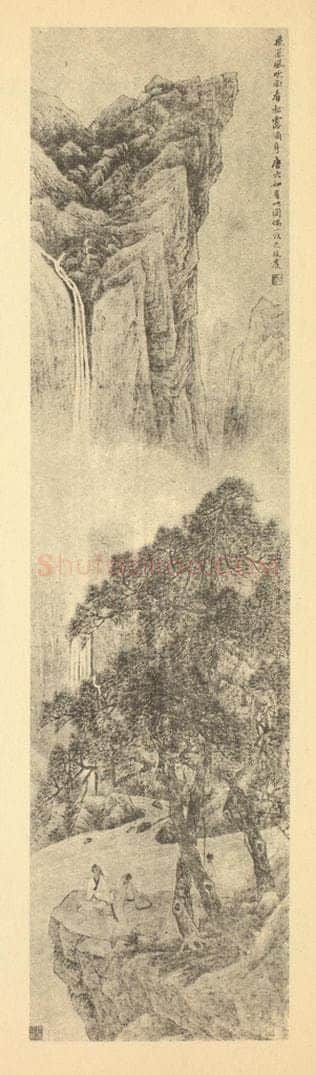 清 吴谷祥《山水轴（五）》国画作品