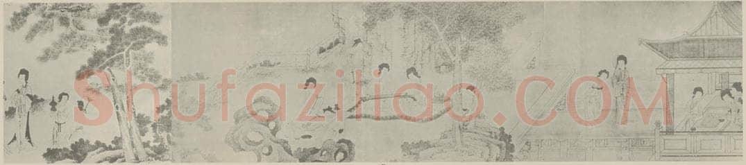 清 改琦《临仇十洲美人图卷（五）》国画作品