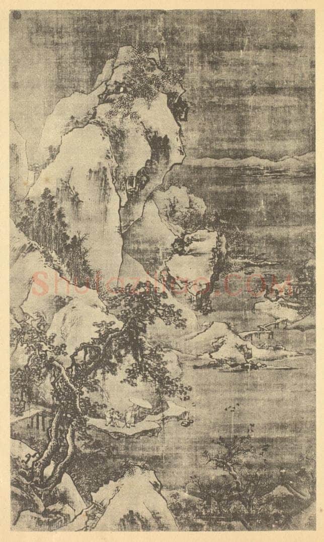 明 朱端《山水轴》国画作品