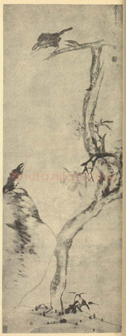 清 朱耷《画鸟》国画作品