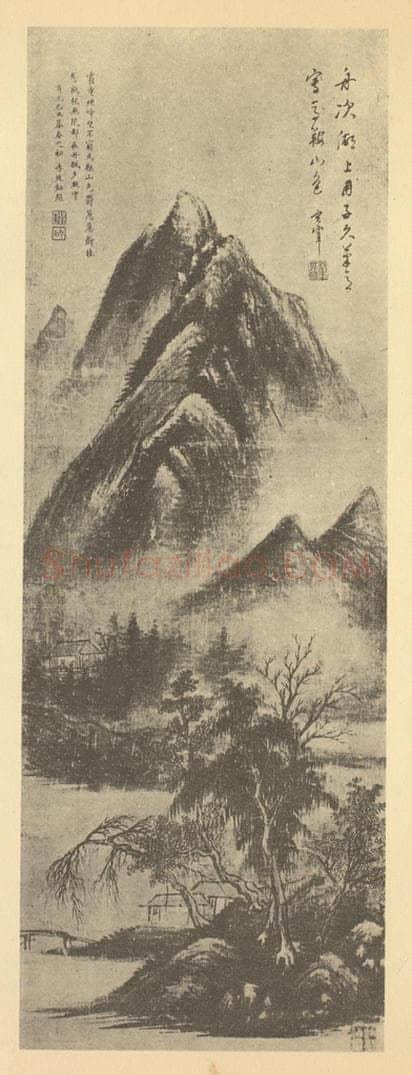明 董其昌《山水轴(十三)》国画作品