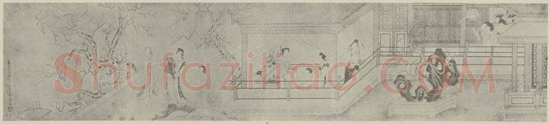 清 改琦《临仇十洲美人图卷(八)》国画作品