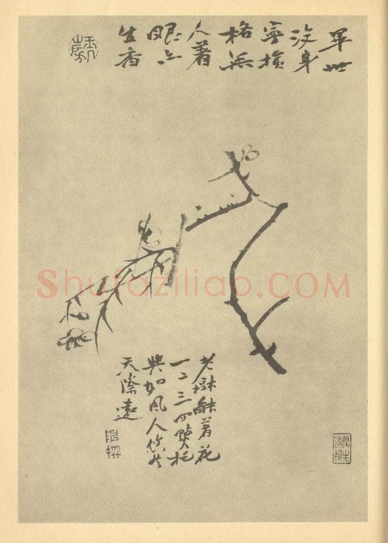 清 陈撰《梅花》国画作品