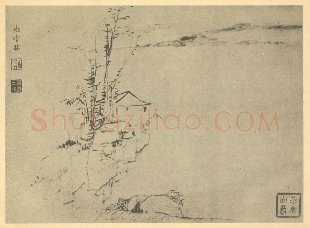 清 梅清《山水图（三十八）》国画作品