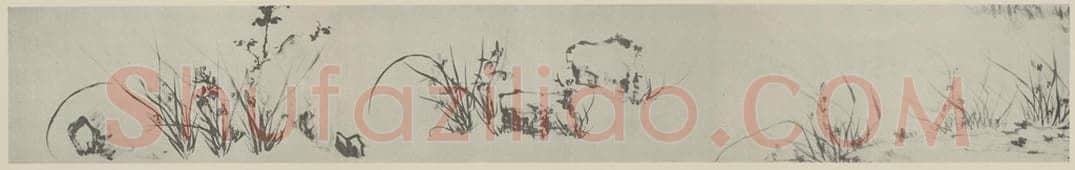 清 胡士昆《墨兰图卷（二）》国画作品