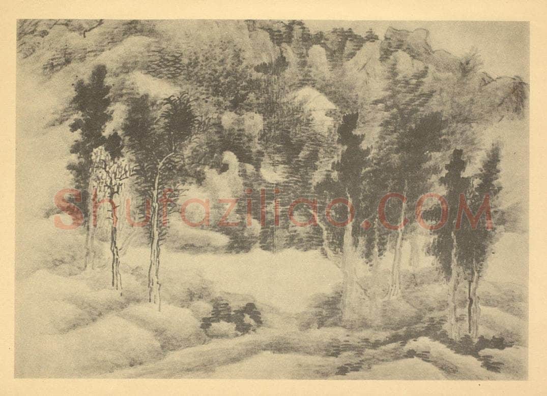 清 龚贤《画山水法(十五)》国画作品