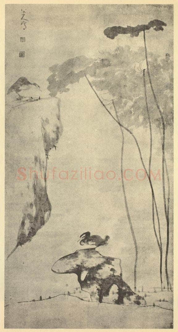 清 朱耷《莲塘图》国画作品