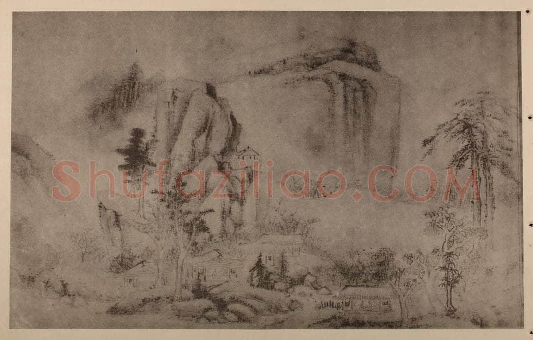 明 沈士充《天池石壁图卷（二）》国画作品