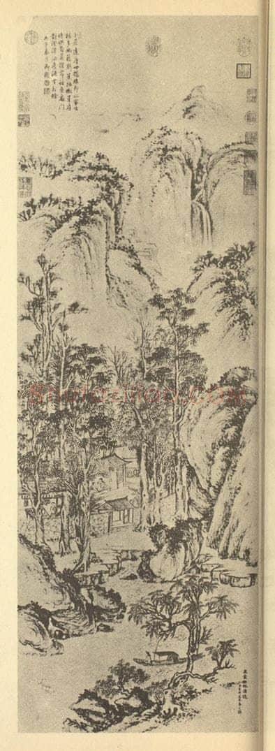 清 董邦达《山水轴(三)》国画作品