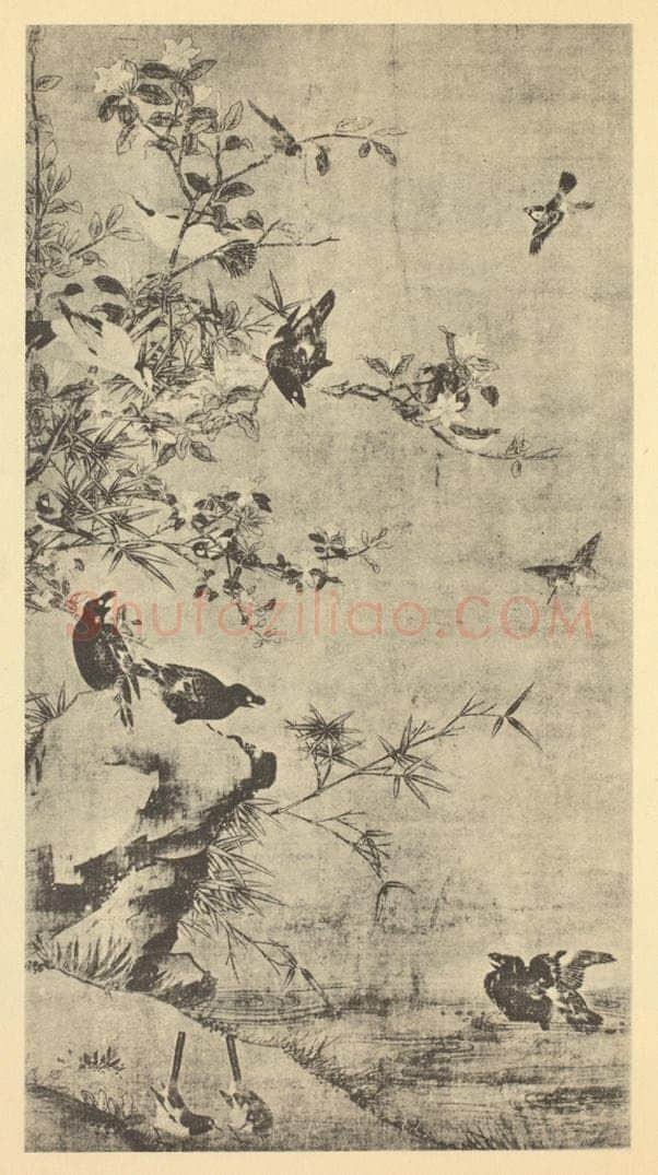 宋·辽 宋人《花鸟图》国画作品