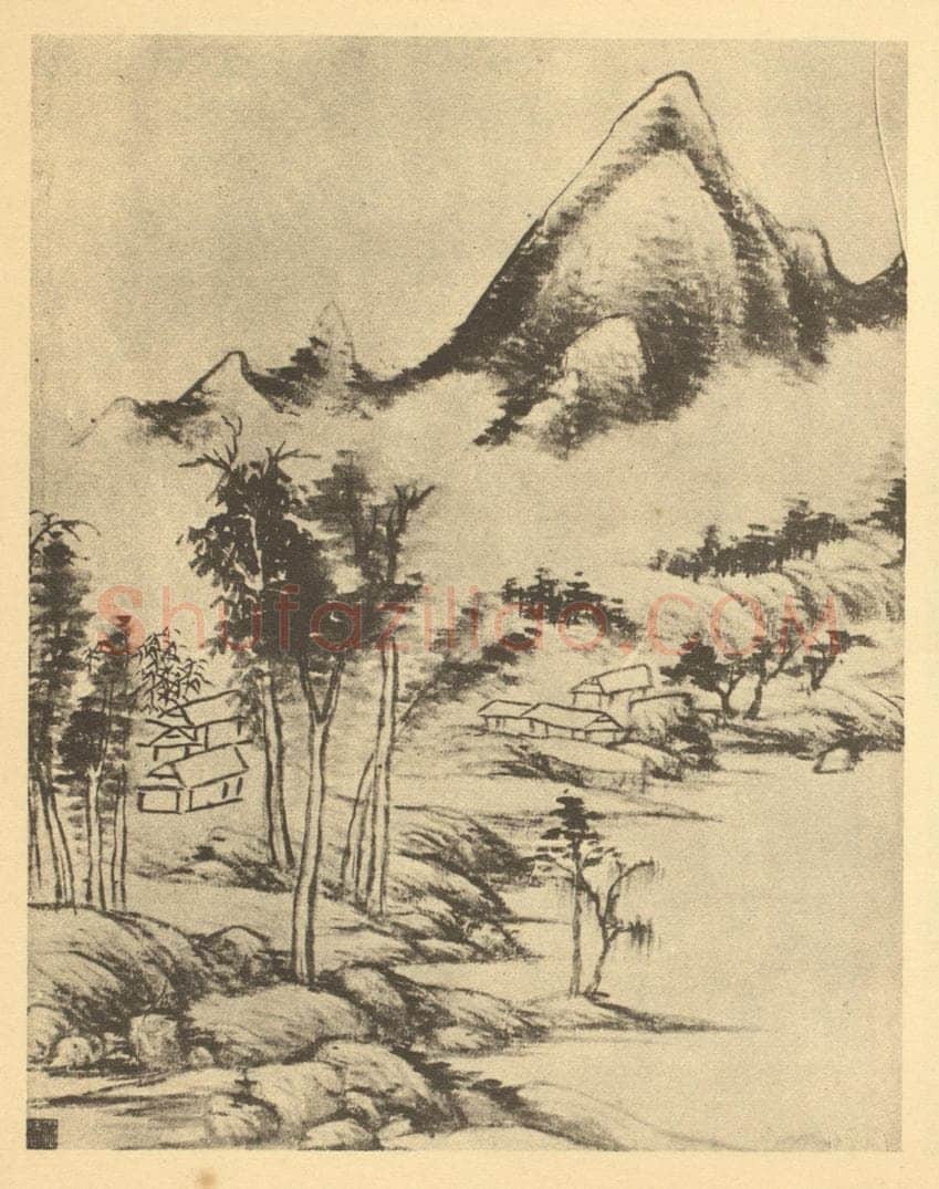 清 秦炳文《山水图（十九）》国画作品