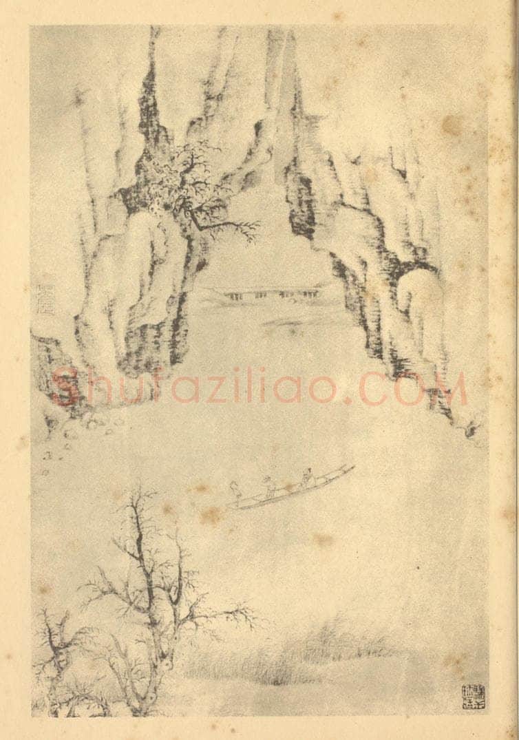 清 吴历《山水图(八)》国画作品